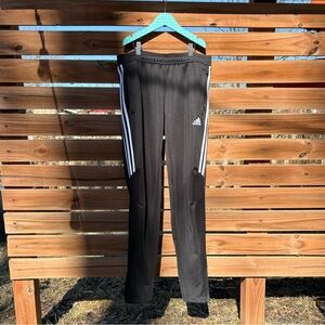 Adidas Black Joggers with White Stripes